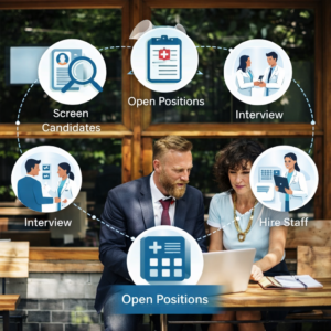 healthcare staffing process outdoors